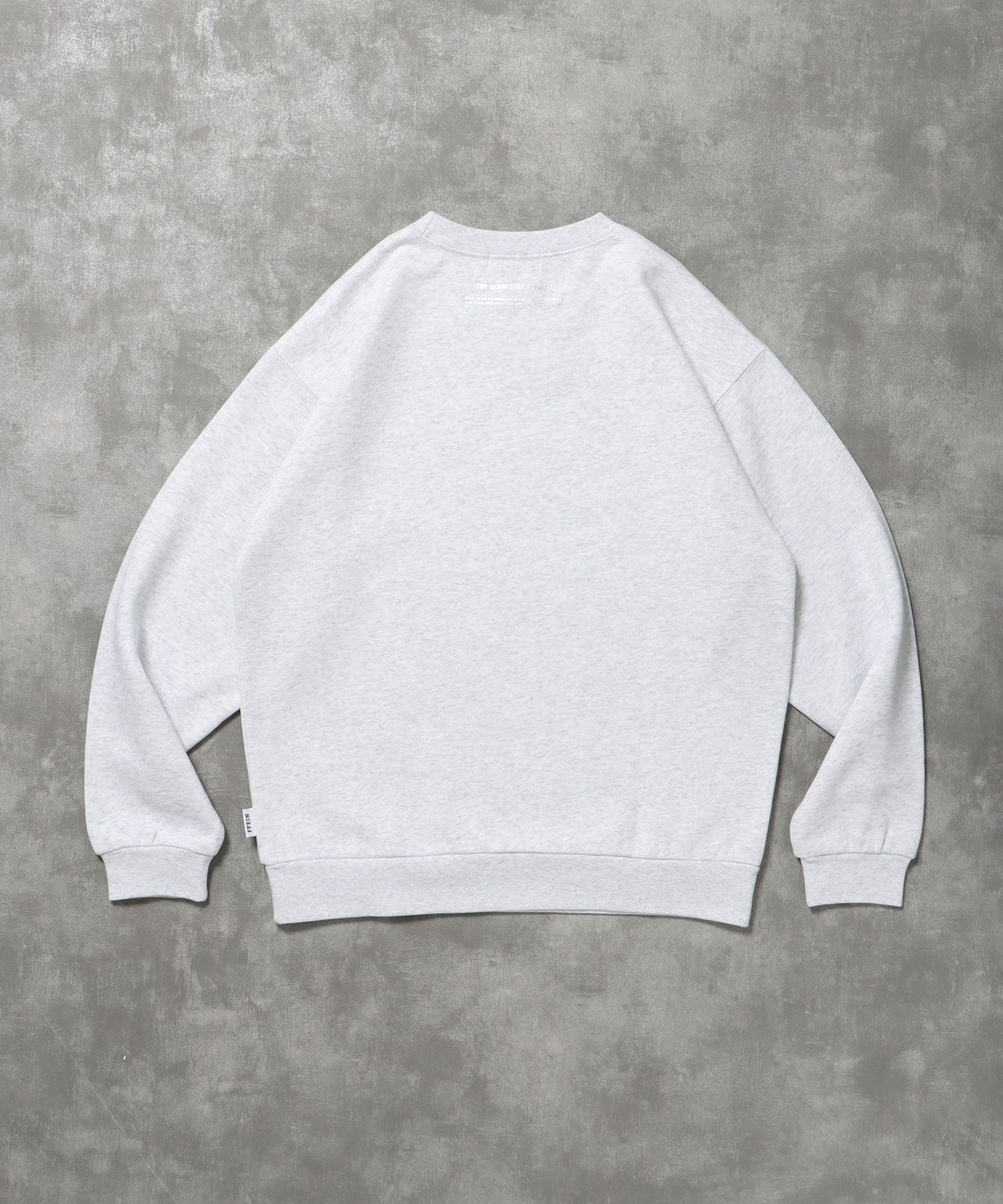 ヘビーウエイトぼかしメッセージロゴスウェット / 裏起毛 スウェット クルーネック プリント 柄80