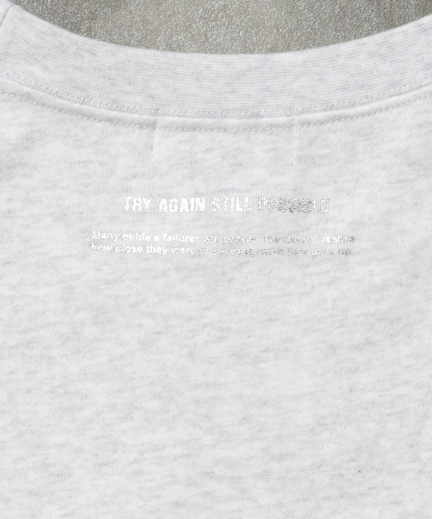 ヘビーウエイトぼかしメッセージロゴスウェット / 裏起毛 スウェット クルーネック プリント 柄80