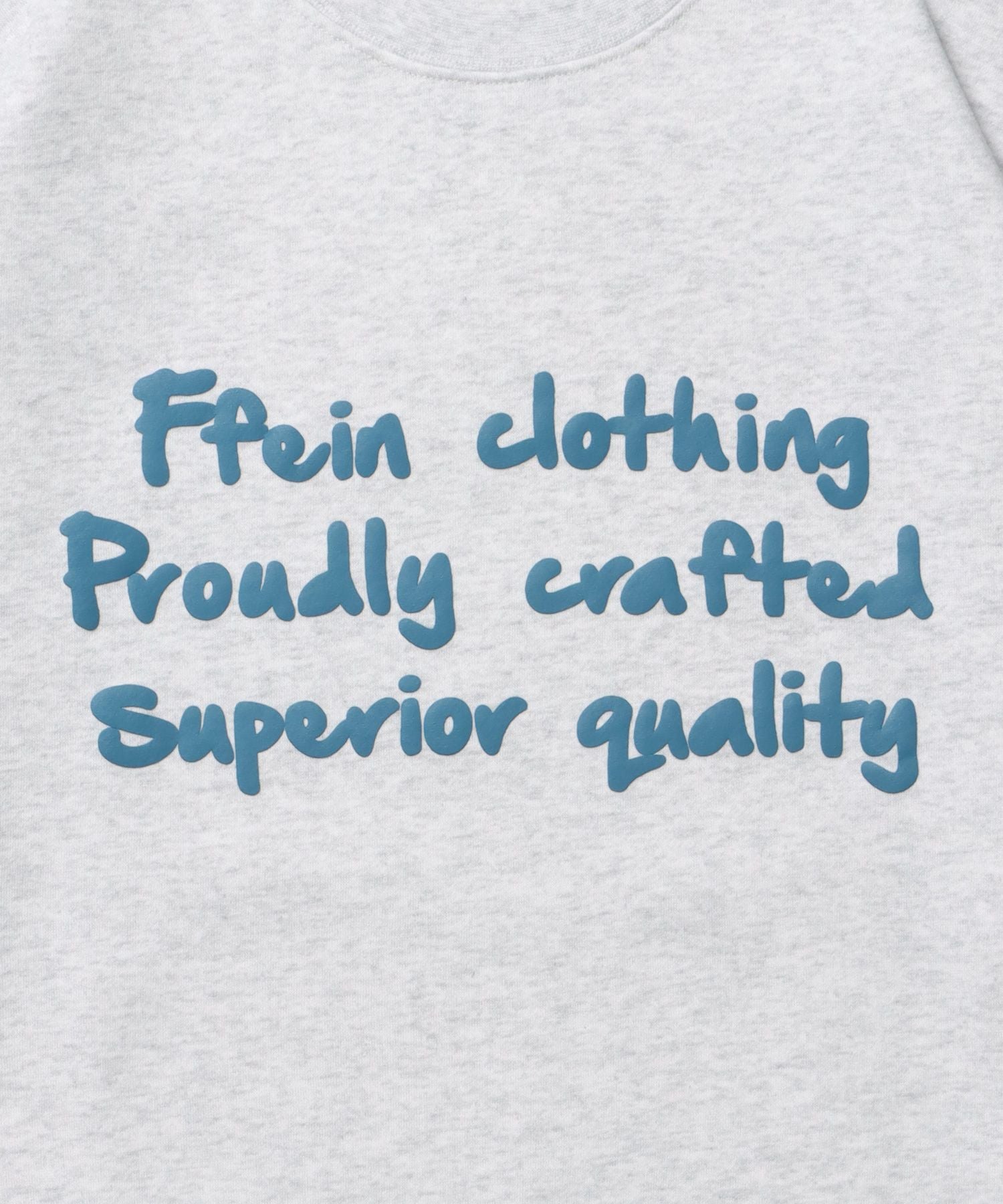 ヘビーウエイト手書き風ロゴスウェット / 裏起毛 スウェット クルーネック ワンポイント プリント アッシュグレー