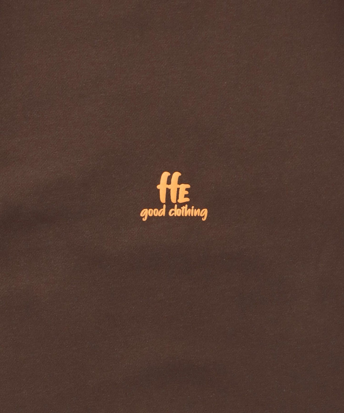 ヘビーウエイト手書き風ロゴスウェット / 裏起毛 スウェット クルーネック ワンポイント プリント ブラウン