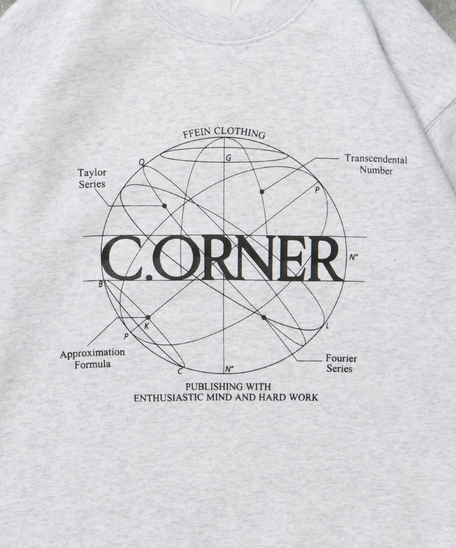 ヘビーウエイトサークルロゴスウェット / 裏起毛 スウェット クルーネック ワンポイント プリント アッシュグレー