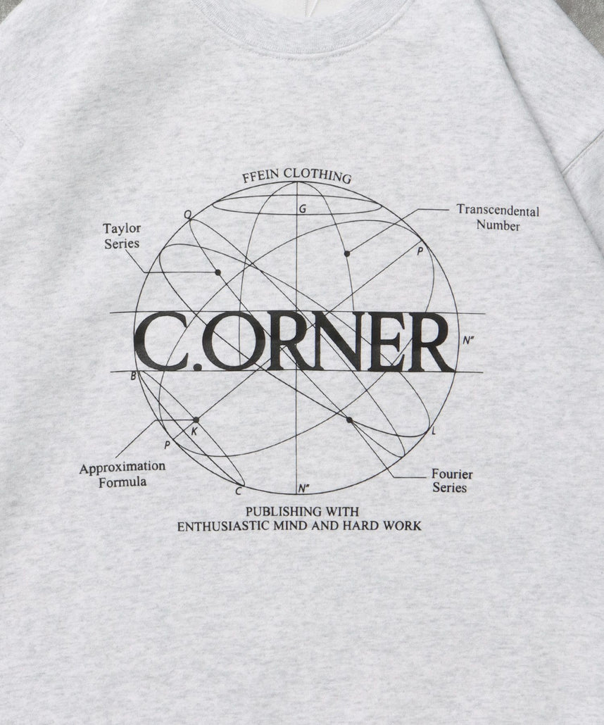 ヘビーウエイトサークルロゴスウェット / 裏起毛 スウェット クルーネック ワンポイント プリント アッシュグレー