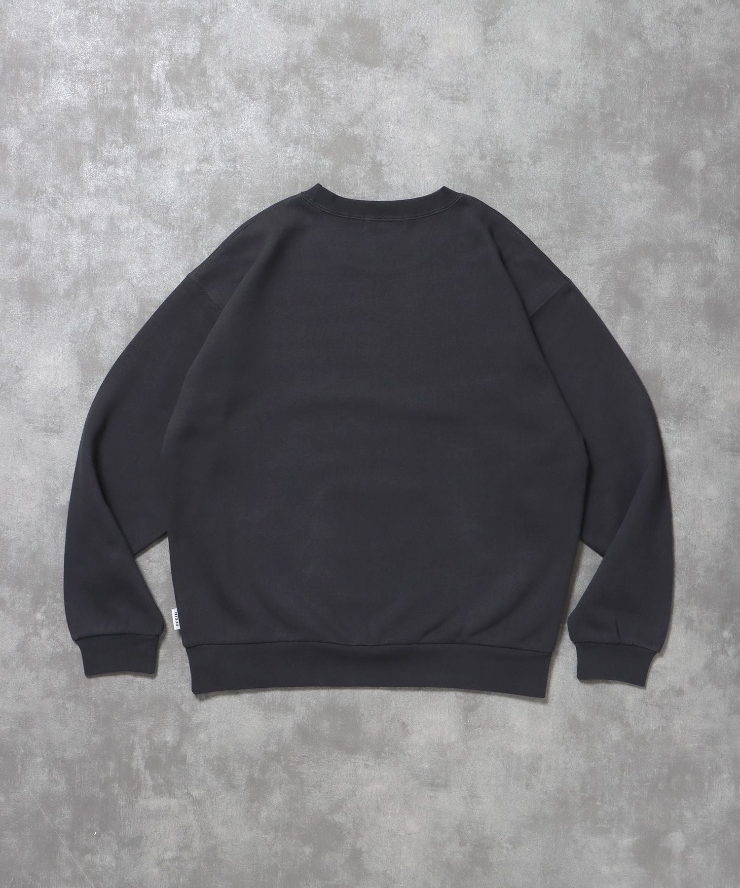 ヘビーウエイト線画プリントスウェット / 裏起毛 スウェット クルーネック ワンポイント プリント チャコール