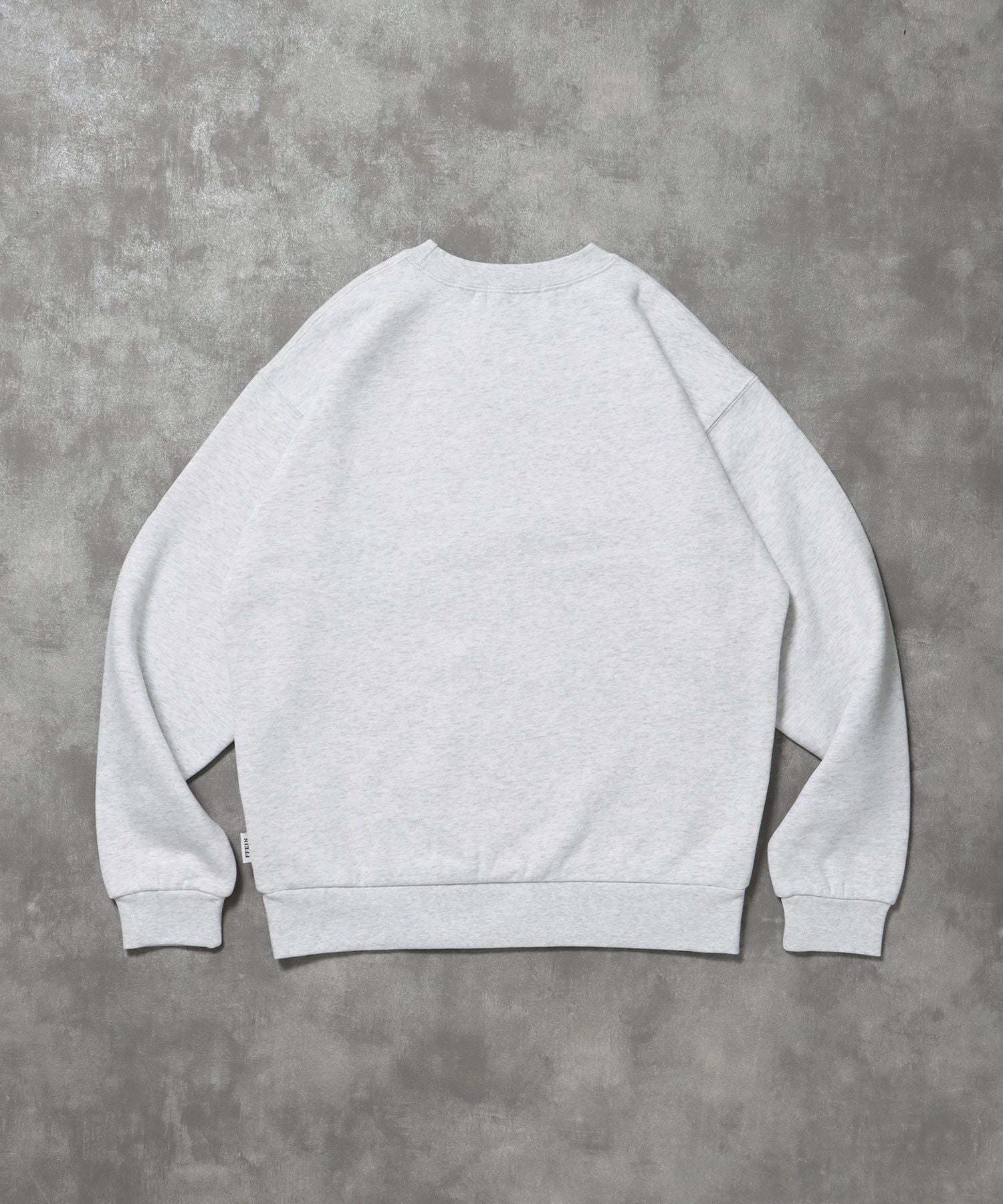 ヘビーウエイト線画プリントスウェット / 裏起毛 スウェット クルーネック ワンポイント プリント アッシュグレー