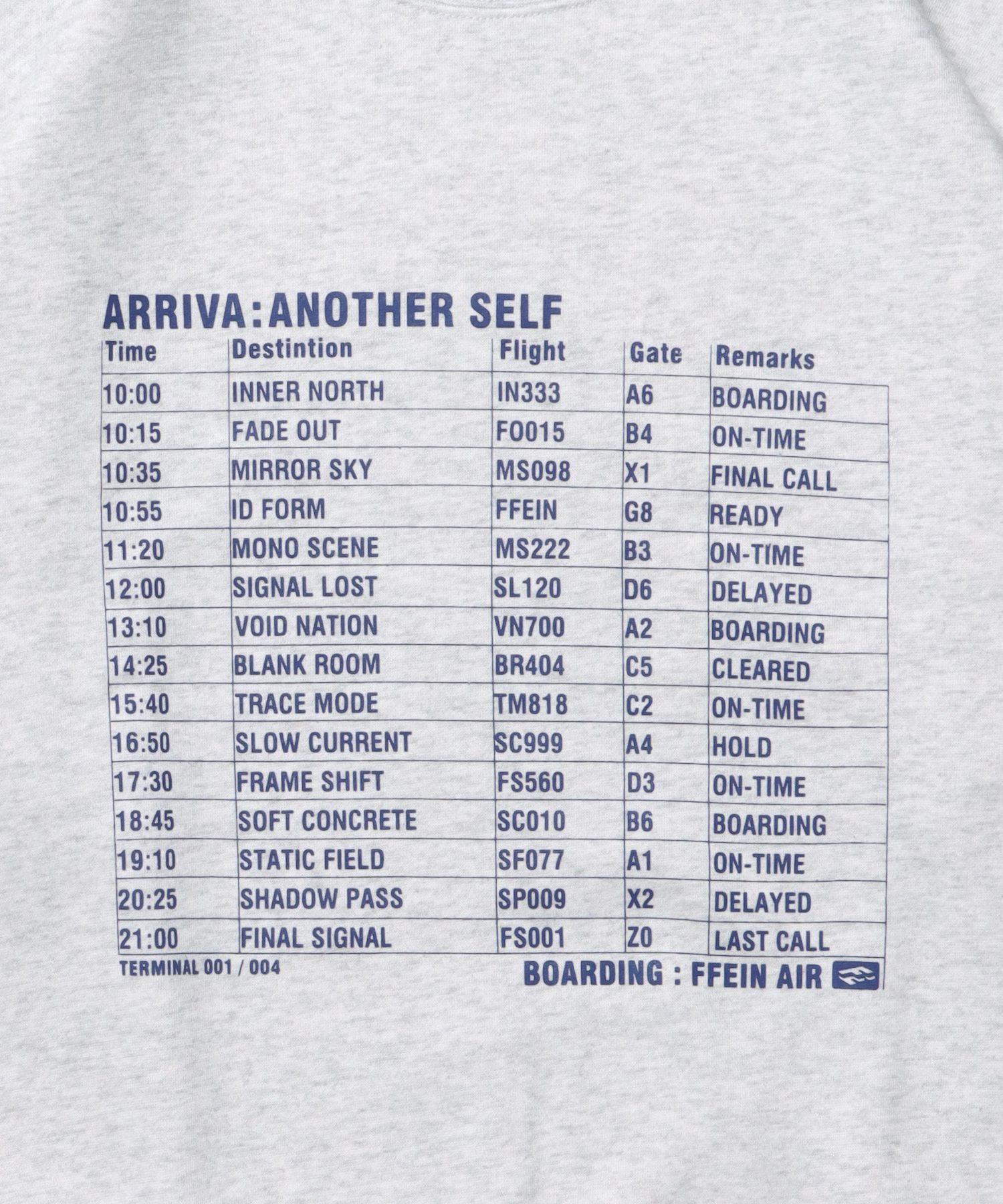 ヘビーウエイトフライトメッセージロゴスウェット / 裏起毛 スウェット クルーネック ワンポイント プリント アッシュグレー