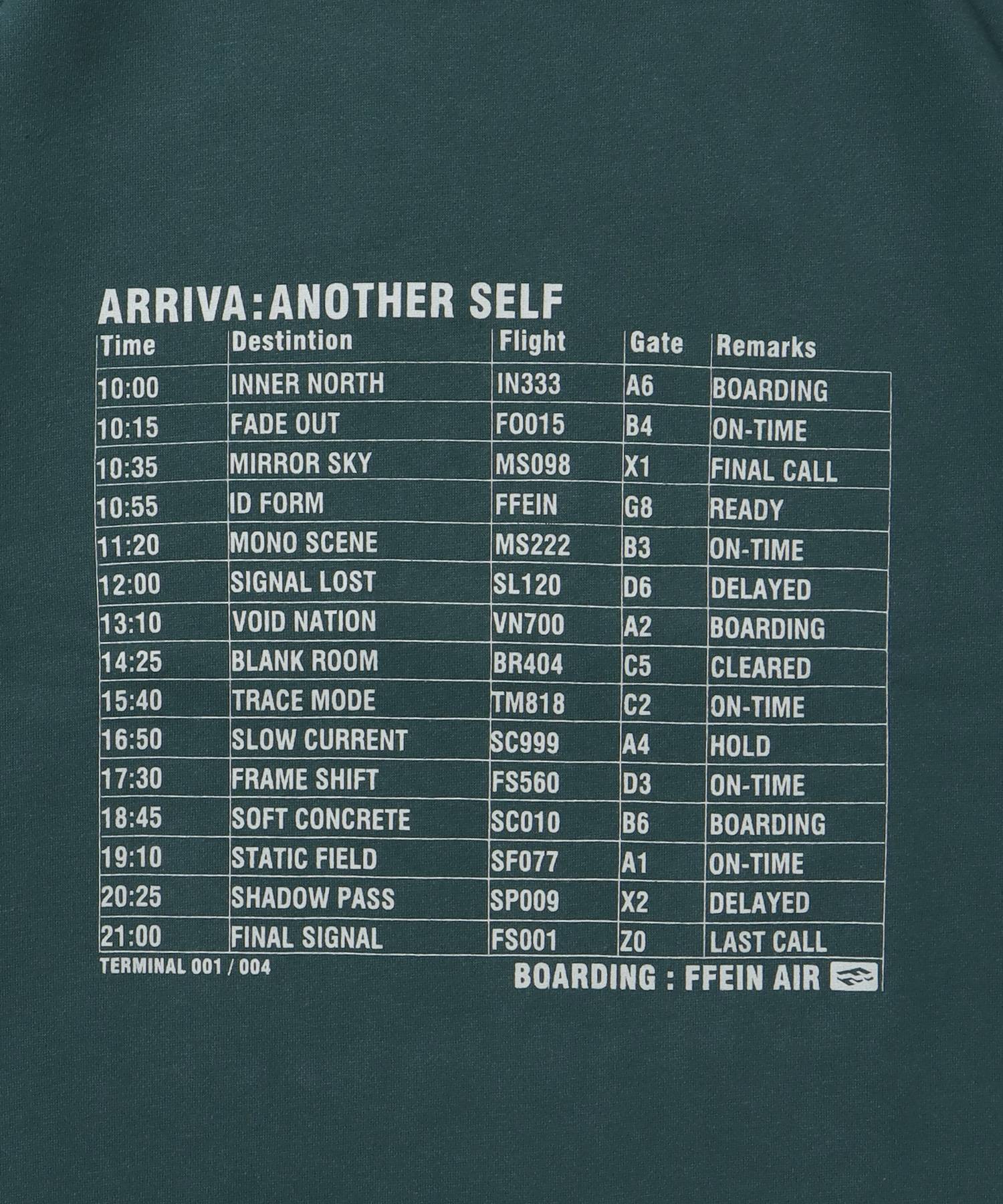 ヘビーウエイトフライトメッセージロゴスウェット / 裏起毛 スウェット クルーネック ワンポイント プリント グリーン