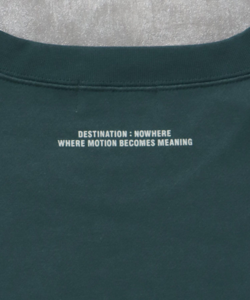 ヘビーウエイトフライトメッセージロゴスウェット / 裏起毛 スウェット クルーネック ワンポイント プリント グリーン