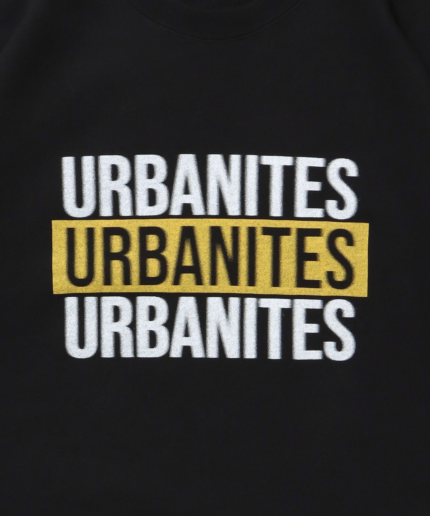 ヘビーウエイトセンターボカシロゴスウェット / 裏起毛 スウェット クルーネック ワンポイント プリント ブラック