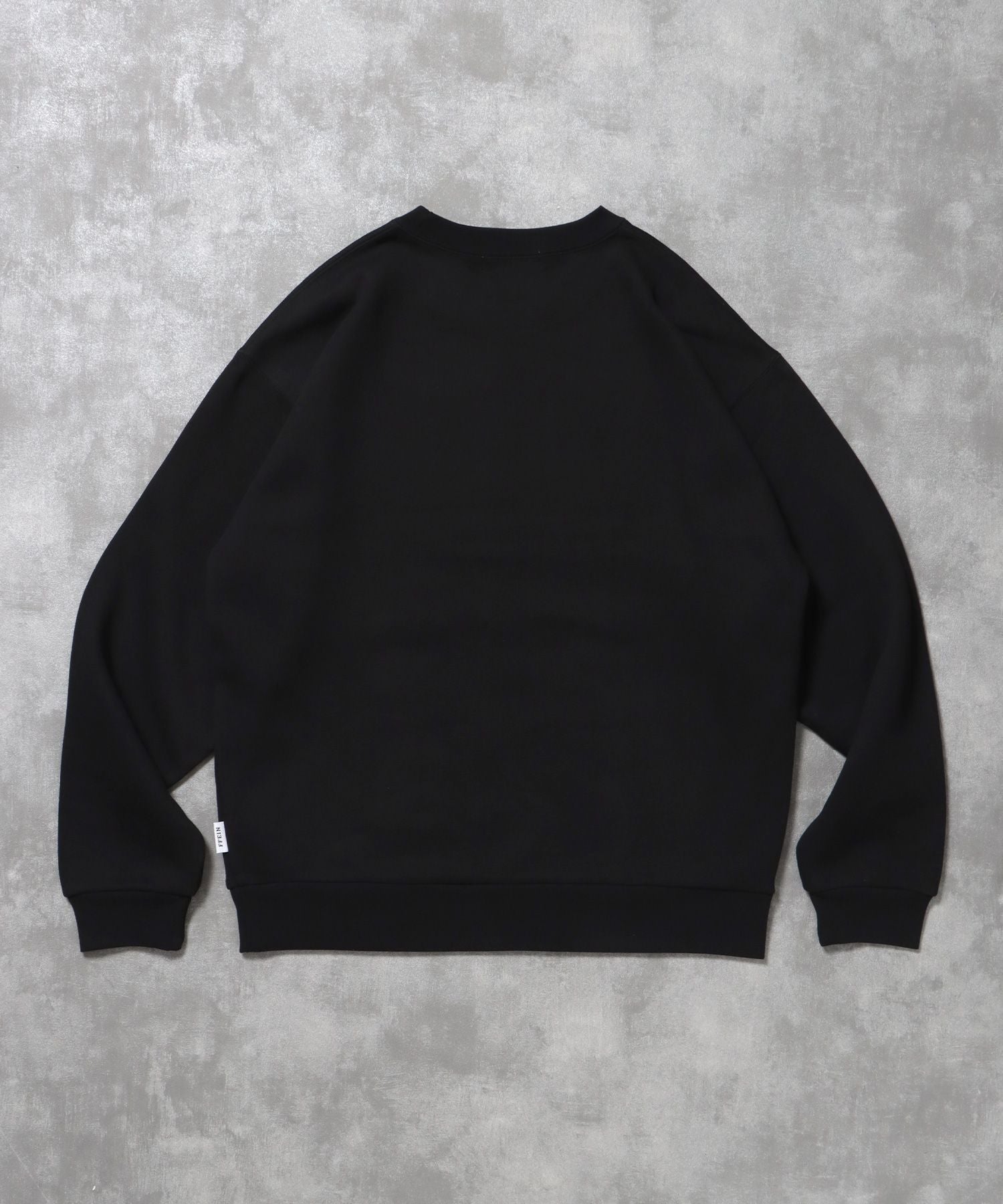 ヘビーウエイトセンターボカシロゴスウェット / 裏起毛 スウェット クルーネック ワンポイント プリント ブラック