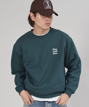 3段ワンポイントロゴスウェット / スウェット トレーナー ワンポイントロゴ 裏起毛 ユニセックス グリーン