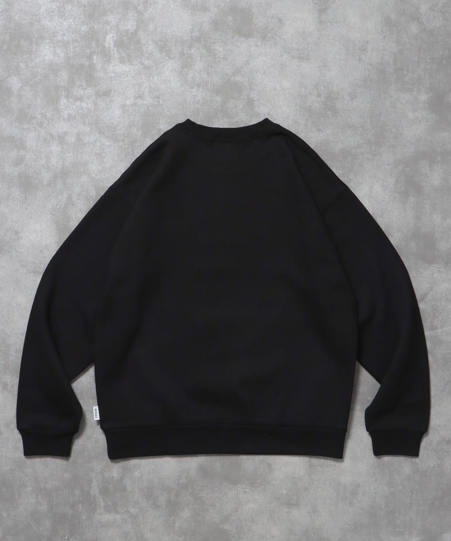 3段ワンポイントロゴスウェット / スウェット トレーナー ワンポイントロゴ 裏起毛 ユニセックス ブラック