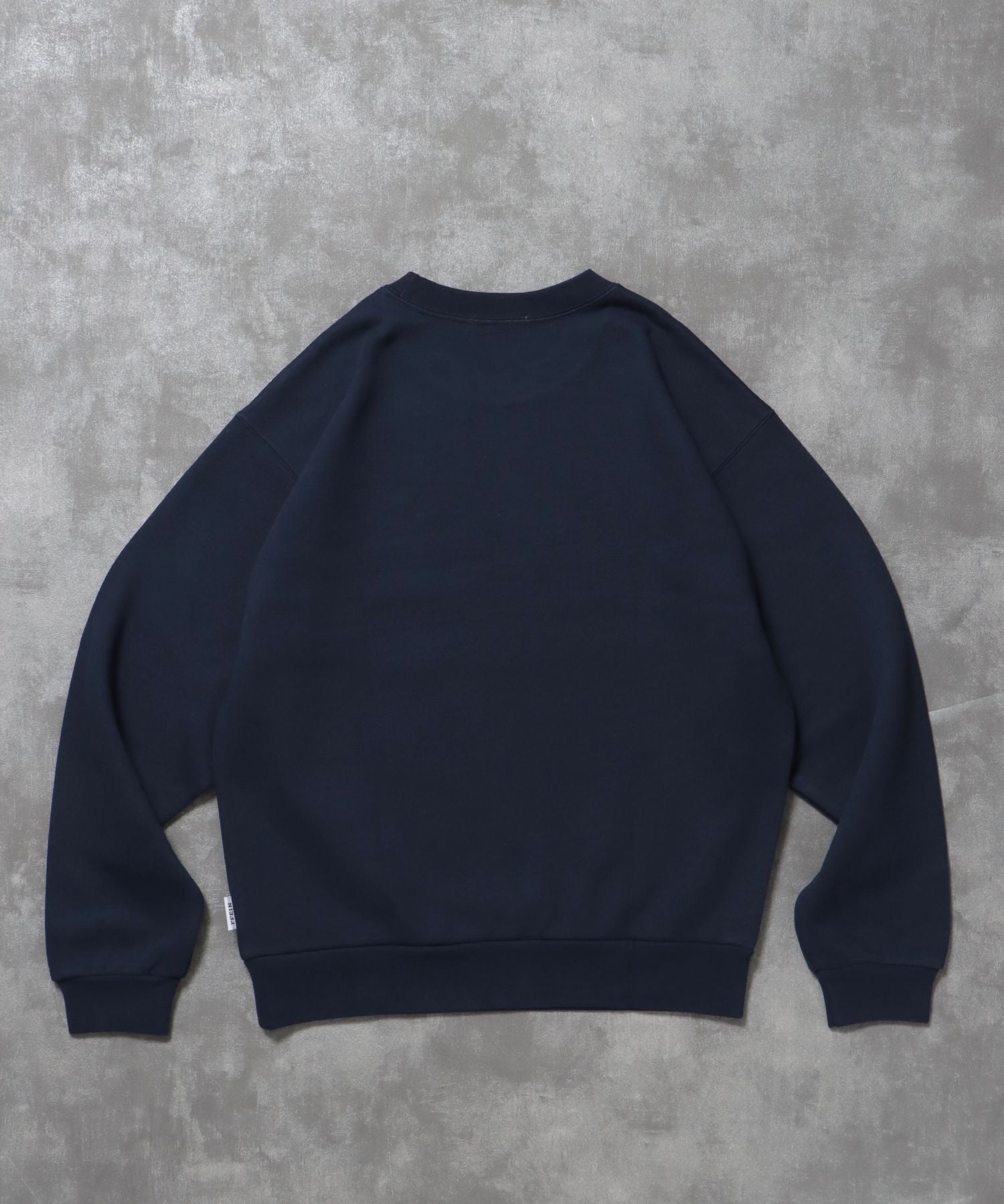 3段ワンポイントロゴスウェット / スウェット トレーナー ワンポイントロゴ 裏起毛 ユニセックス ネイビー