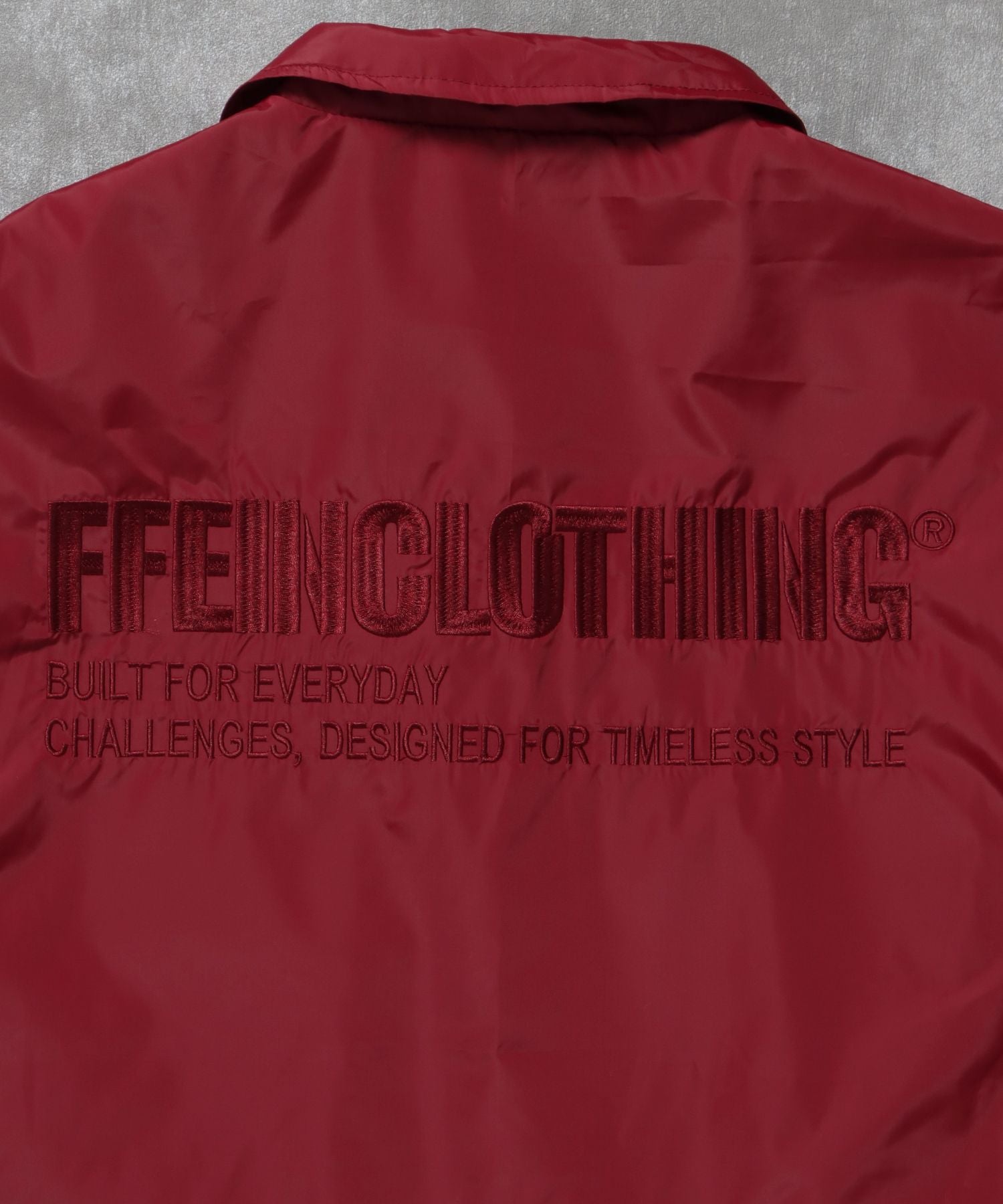 ロゴコーチジャケット / コーチ ジャケット ロゴ ボタン プリント フリース ワイン