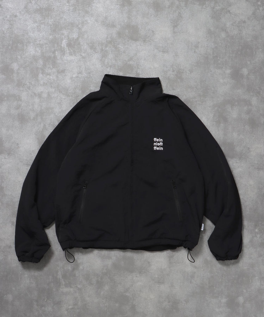 【FFEIN(フェイン)】リバーシブルナイロンジャケット / 2WAY リバーシブル ジャケット ナイロン フリース 刺繍 ドローコード ブラック
