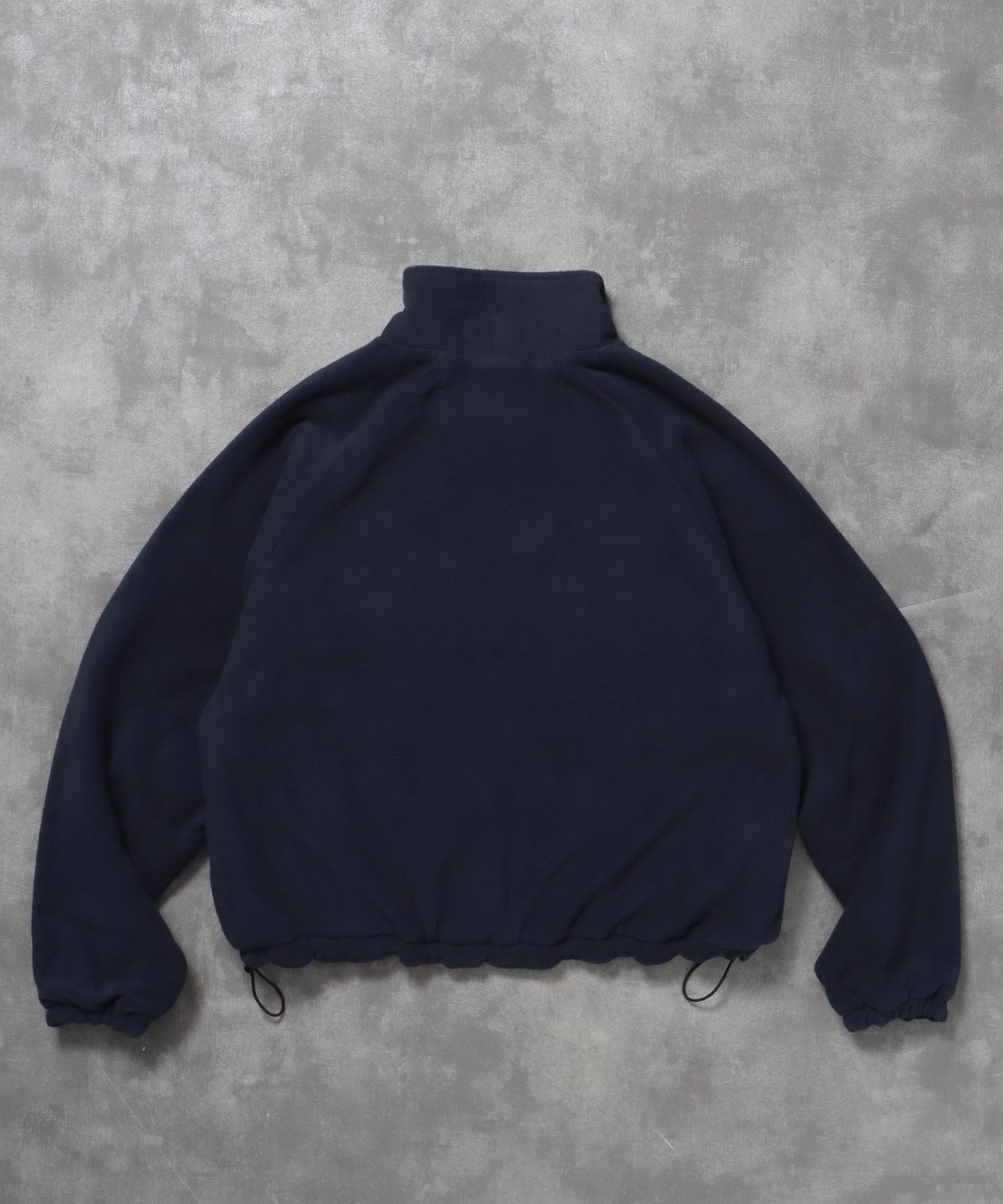 リバーシブルナイロンジャケット / 2WAY リバーシブル ジャケット ナイロン フリース 刺繍 ドローコード ネイビー