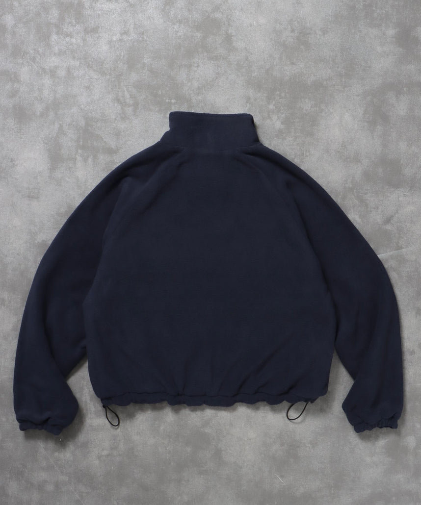 リバーシブルナイロンジャケット / 2WAY リバーシブル ジャケット ナイロン フリース 刺繍 ドローコード ネイビー