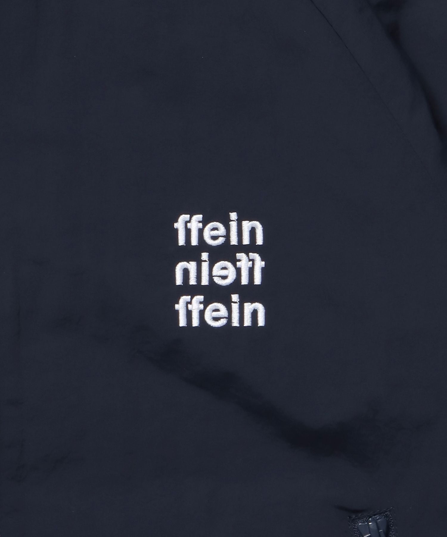 リバーシブルナイロンジャケット / 2WAY リバーシブル ジャケット ナイロン フリース 刺繍 ドローコード ネイビー