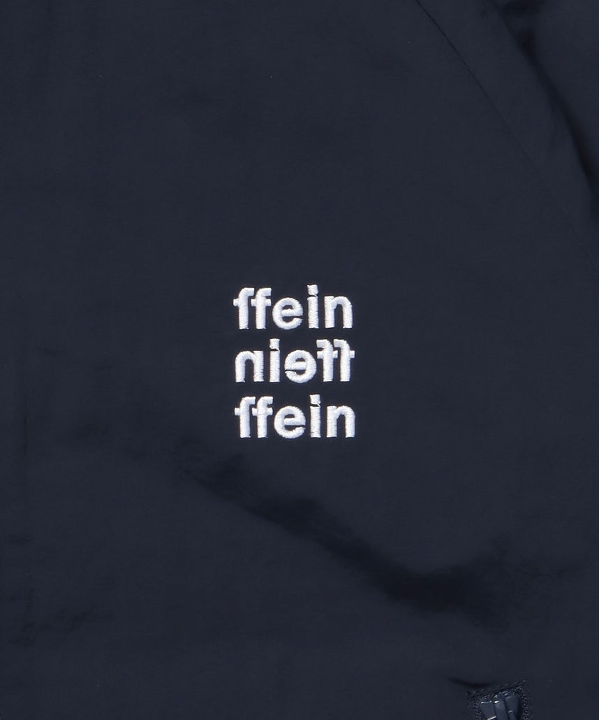 リバーシブルナイロンジャケット / 2WAY リバーシブル ジャケット ナイロン フリース 刺繍 ドローコード ネイビー