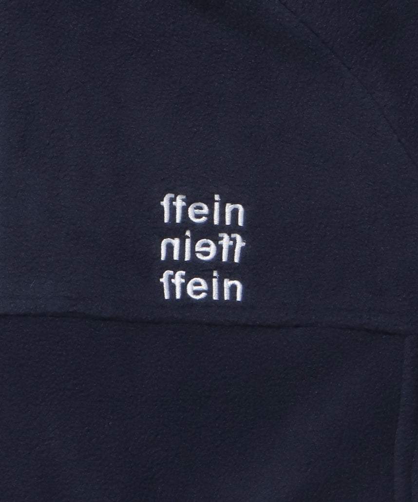 リバーシブルナイロンジャケット / 2WAY リバーシブル ジャケット ナイロン フリース 刺繍 ドローコード ネイビー