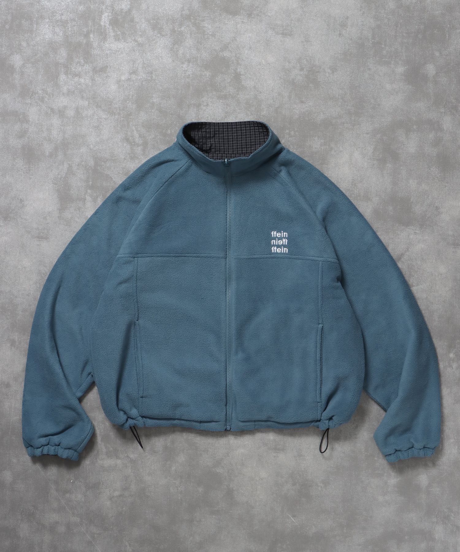 【FFEIN(フェイン)】リバーシブルナイロンジャケット / 2WAY リバーシブル ジャケット ナイロン フリース 刺繍 ドローコード 柄80