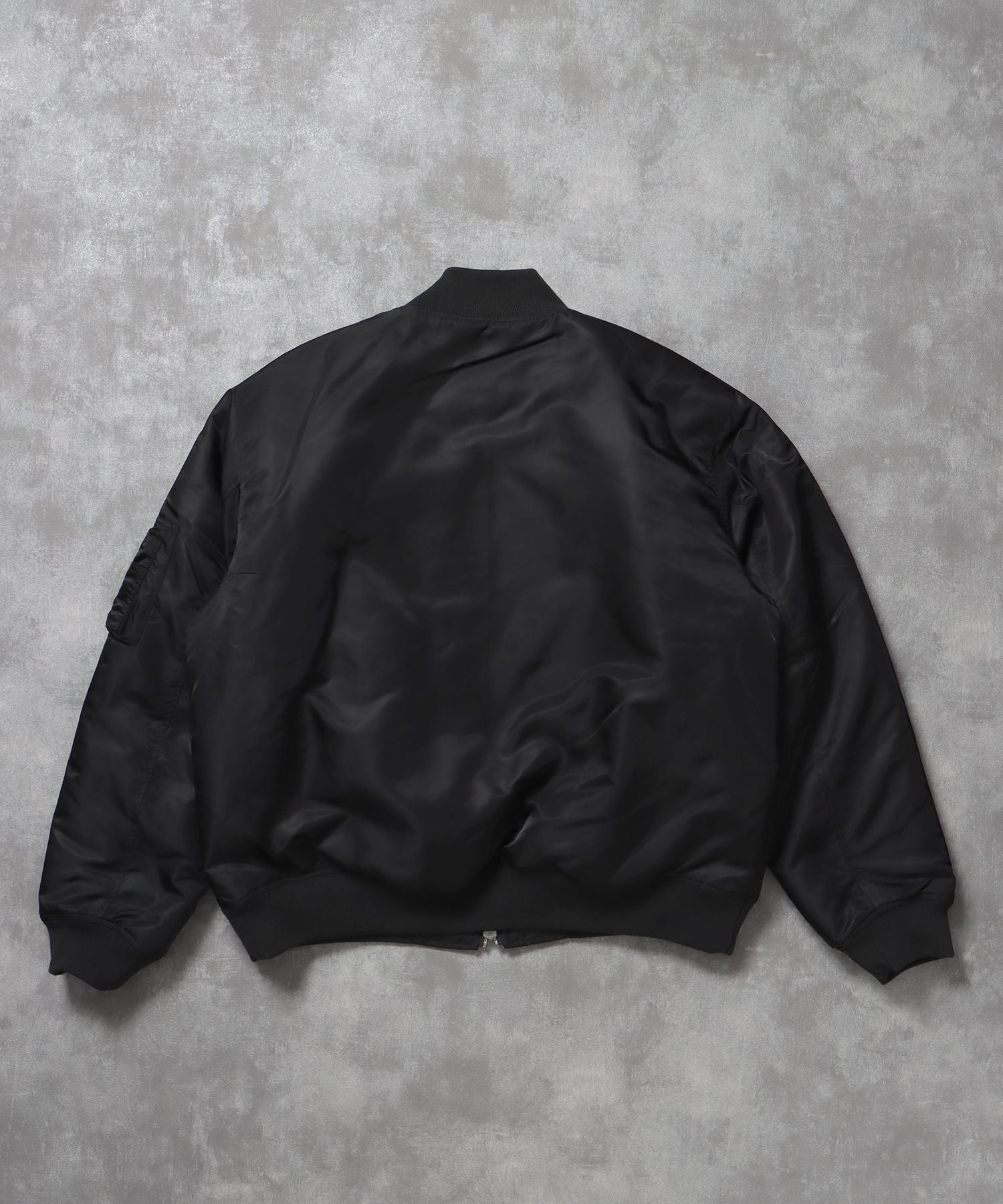 レザーパッチMA-1加工 / MA-1 ジャケット レザーパッチ ミリタリー ブラック