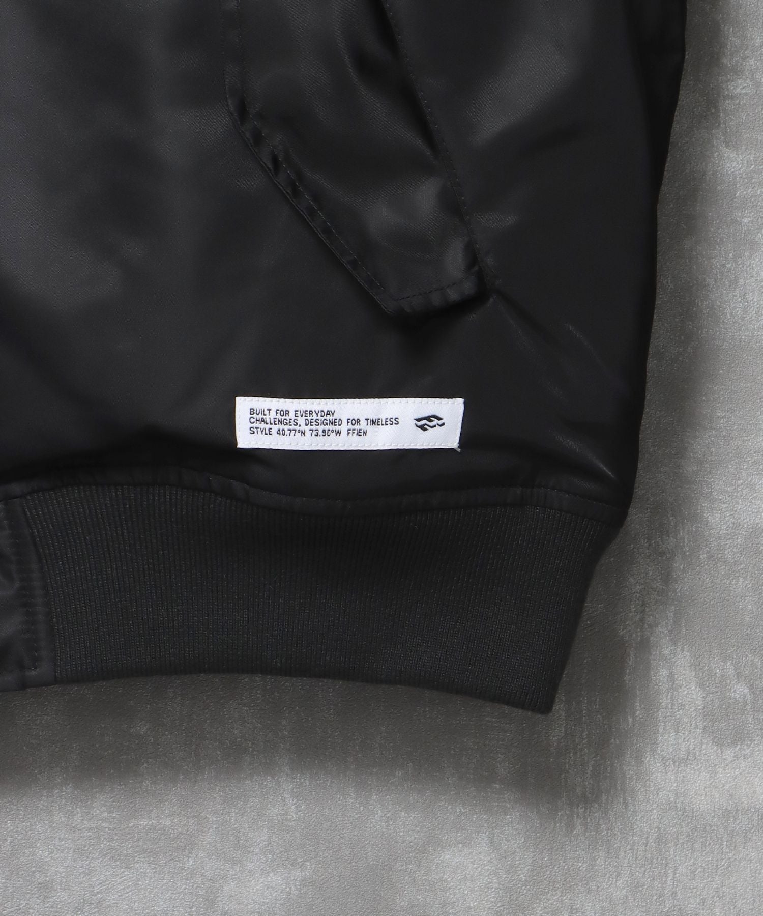 レザーパッチMA-1加工 / MA-1 ジャケット レザーパッチ ミリタリー ブラック