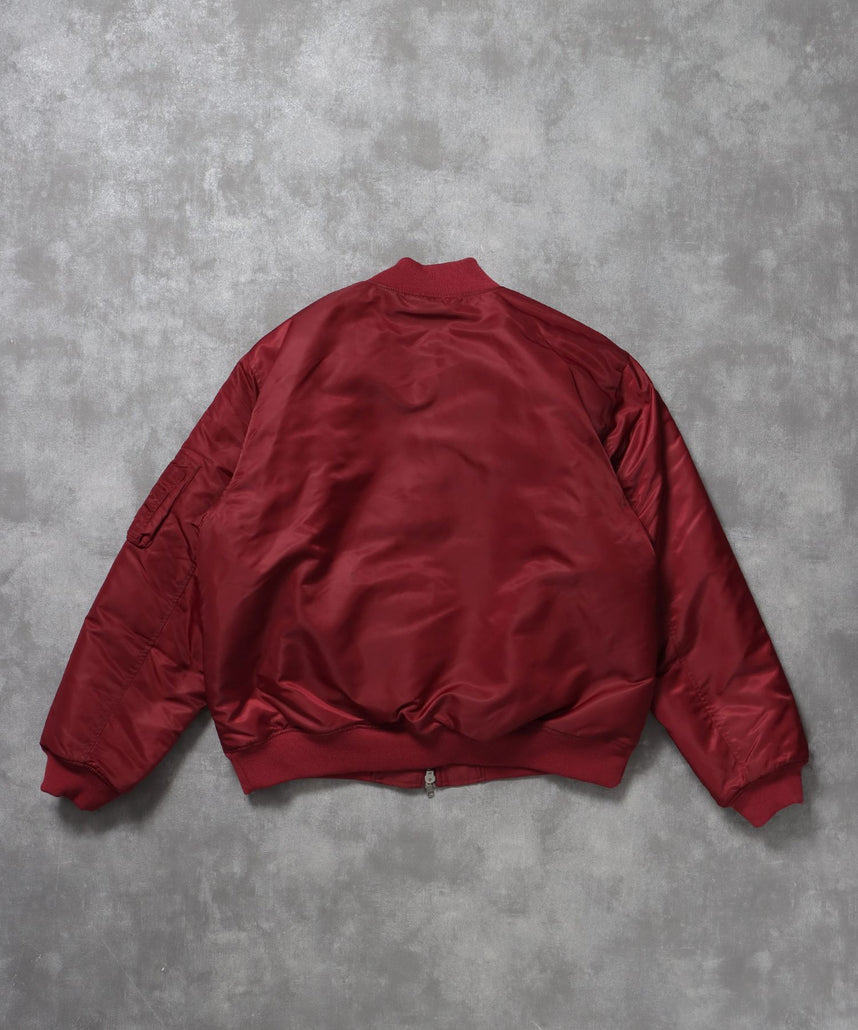 レザーパッチMA-1加工 / MA-1 ジャケット レザーパッチ ミリタリー ワイン