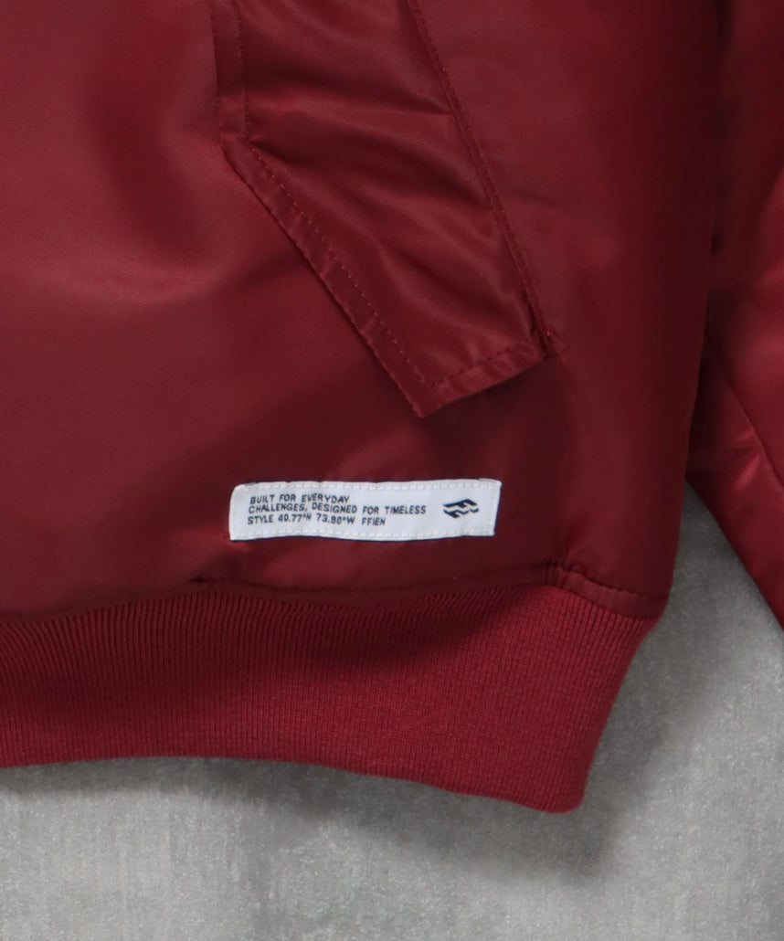 レザーパッチMA-1加工 / MA-1 ジャケット レザーパッチ ミリタリー ワイン