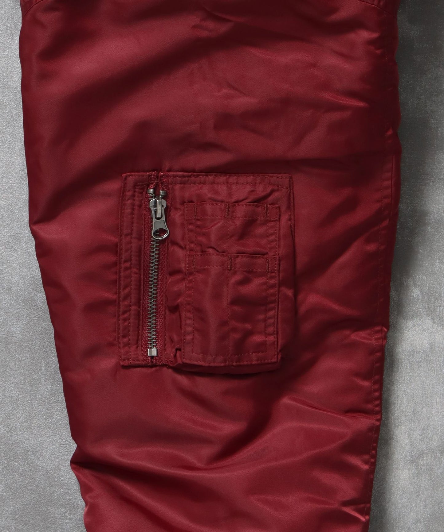 レザーパッチMA-1加工 / MA-1 ジャケット レザーパッチ ミリタリー ワイン