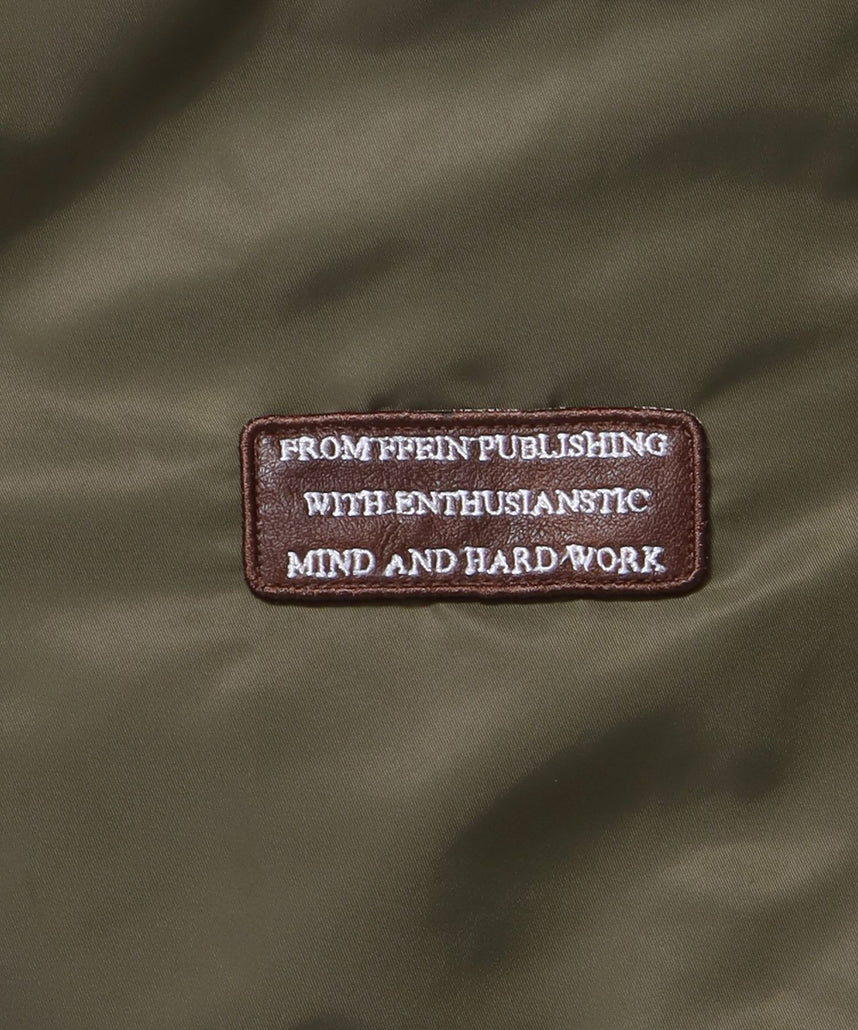 レザーパッチMA-1加工 / MA-1 ジャケット レザーパッチ ミリタリー カーキ