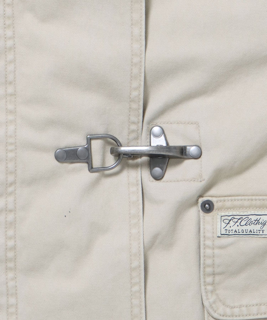 短丈ファイヤーマンジャケット / ジャケット キルト コーデュロイ 短丈 カジュアル 中綿 アイボリー