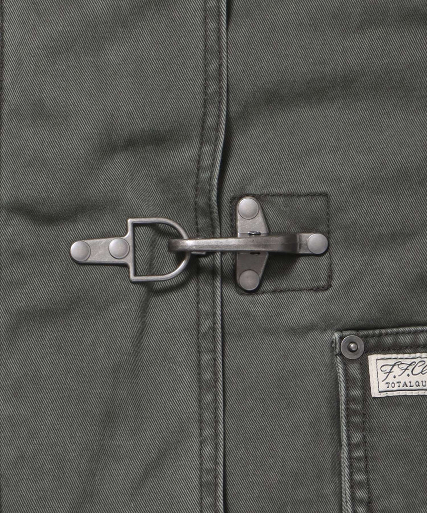 短丈ファイヤーマンジャケット / ジャケット キルト コーデュロイ 短丈 カジュアル 中綿 カーキ