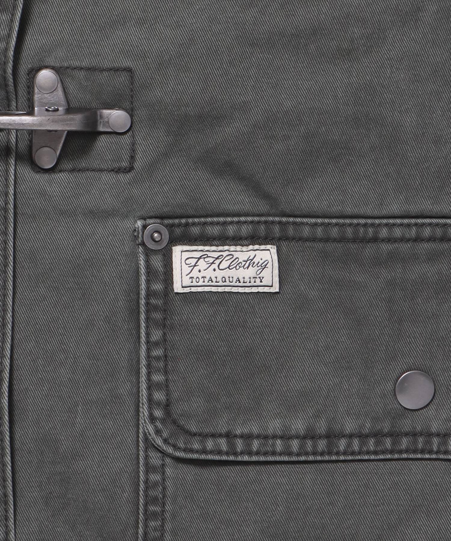 短丈ファイヤーマンジャケット / ジャケット キルト コーデュロイ 短丈 カジュアル 中綿 カーキ