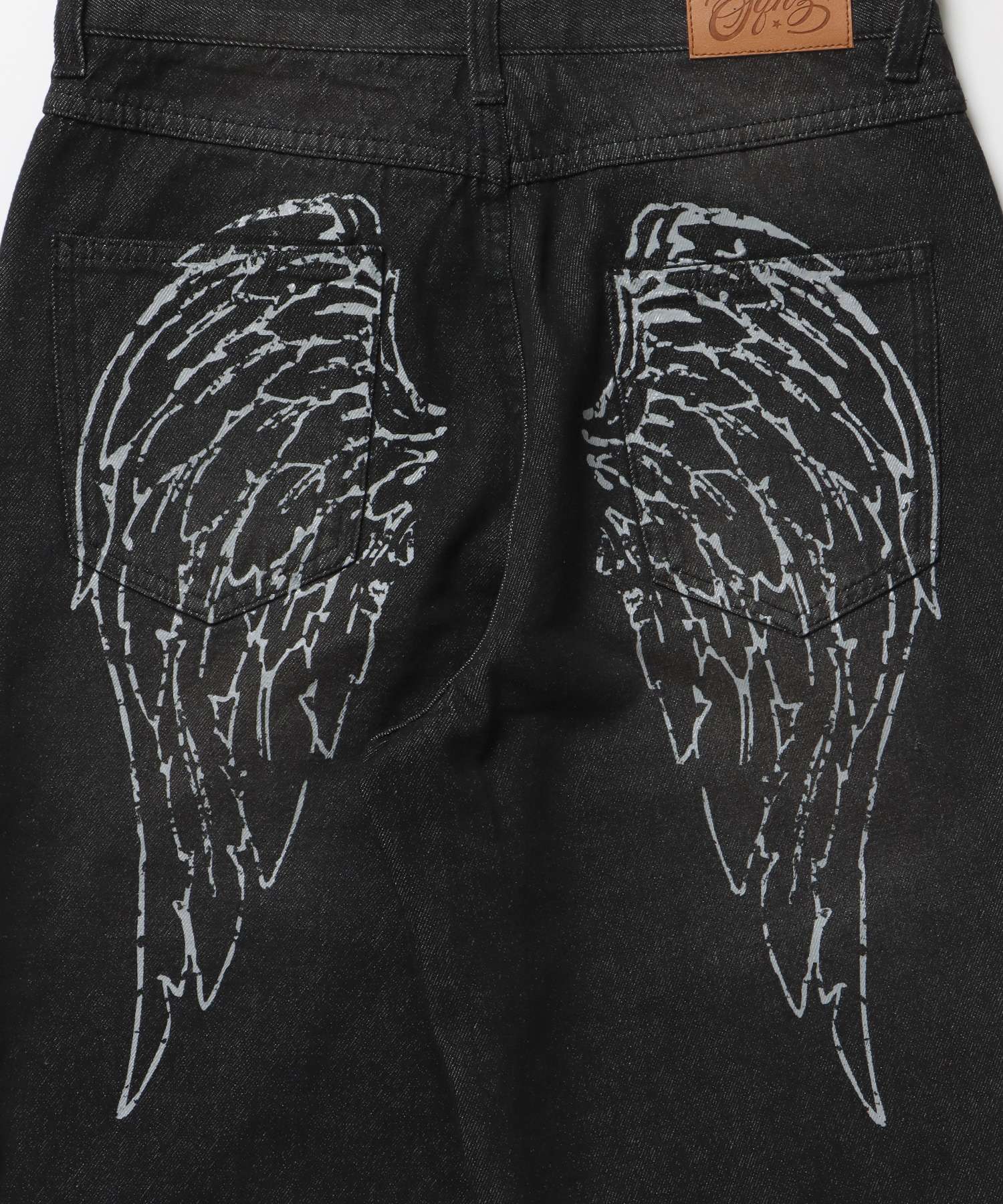 sqnz ladies flare denim / パンツ デニム レディース 加工 フレア 刺繍 ブラック