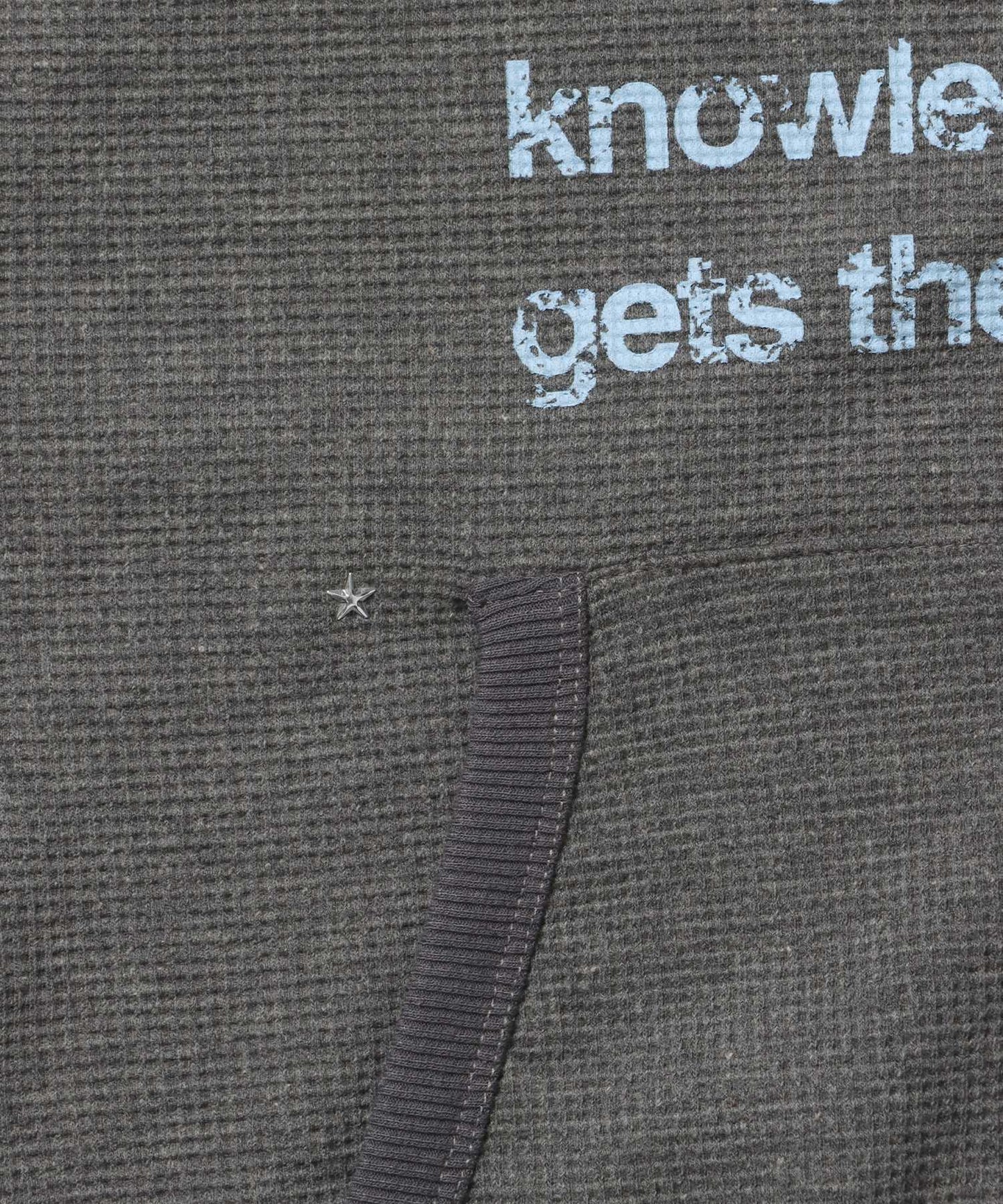 THERMAL LADIES ZIP UP LADIES / ワッフル レディース ジップパーカー サーマル ダブルジップ フーディ グレー