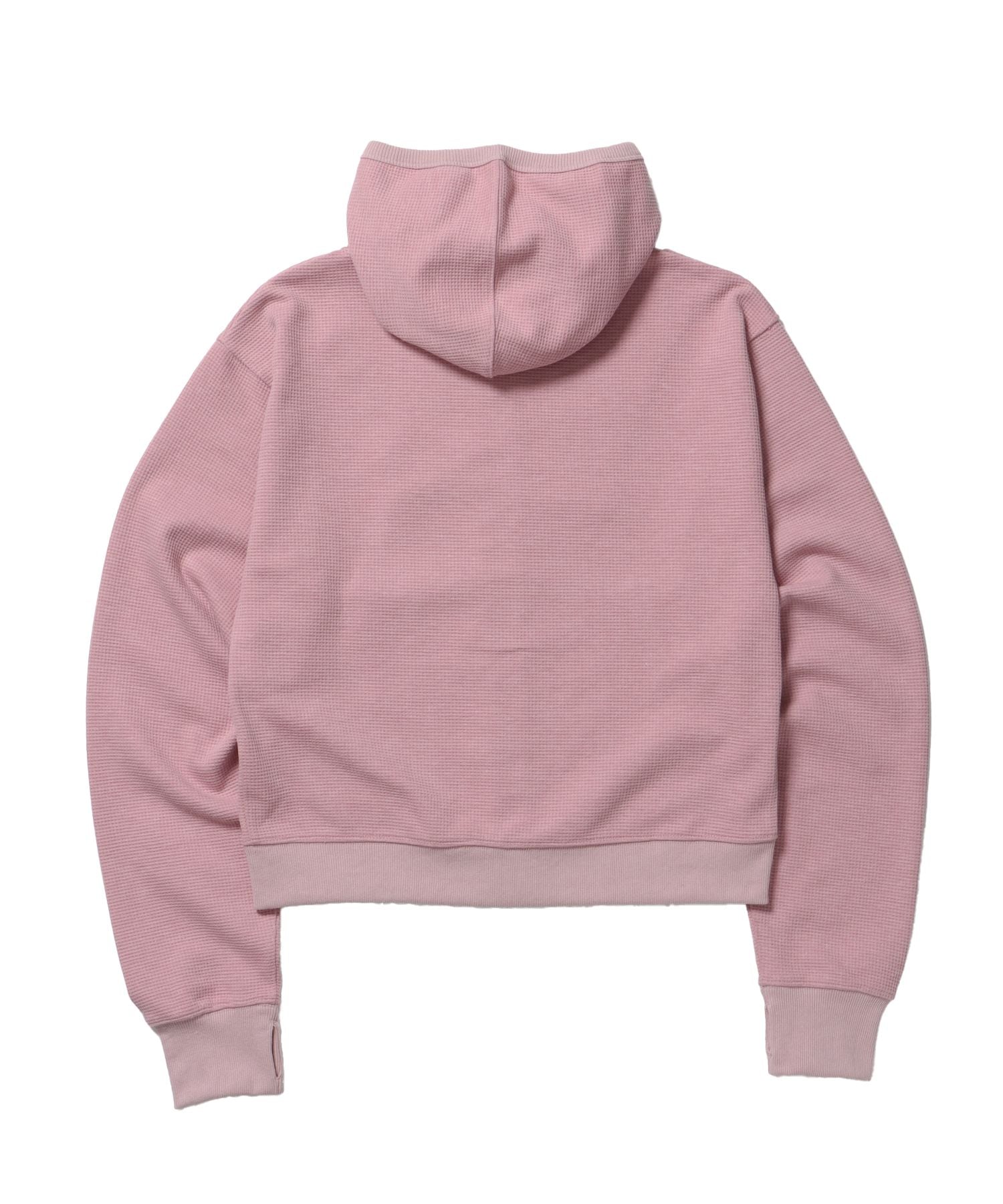 THERMAL LADIES ZIP UP LADIES / ワッフル レディース ジップパーカー サーマル ダブルジップ フーディ ピンク