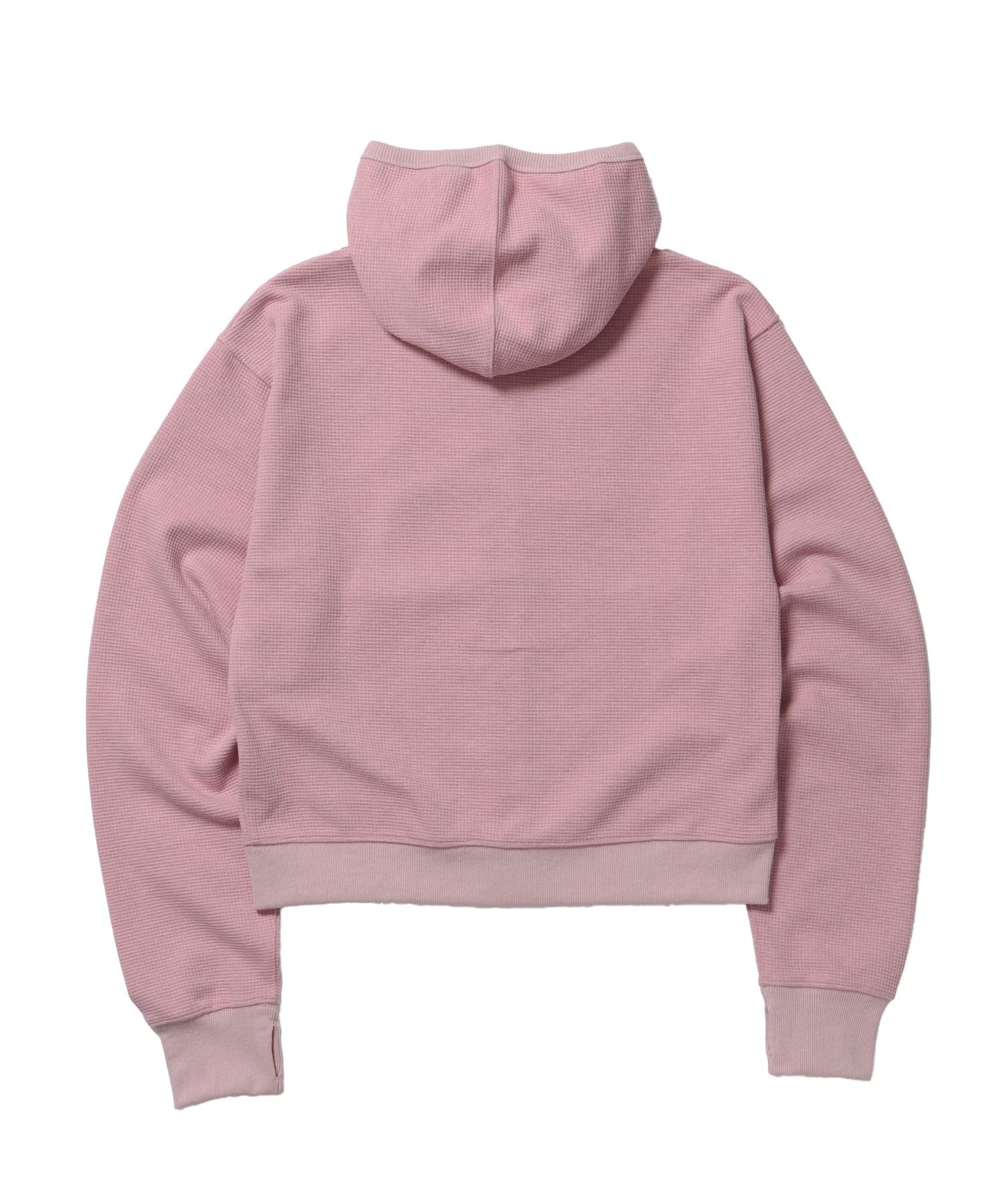 THERMAL LADIES ZIP UP LADIES / ワッフル レディース ジップパーカー サーマル ダブルジップ フーディ ピンク
