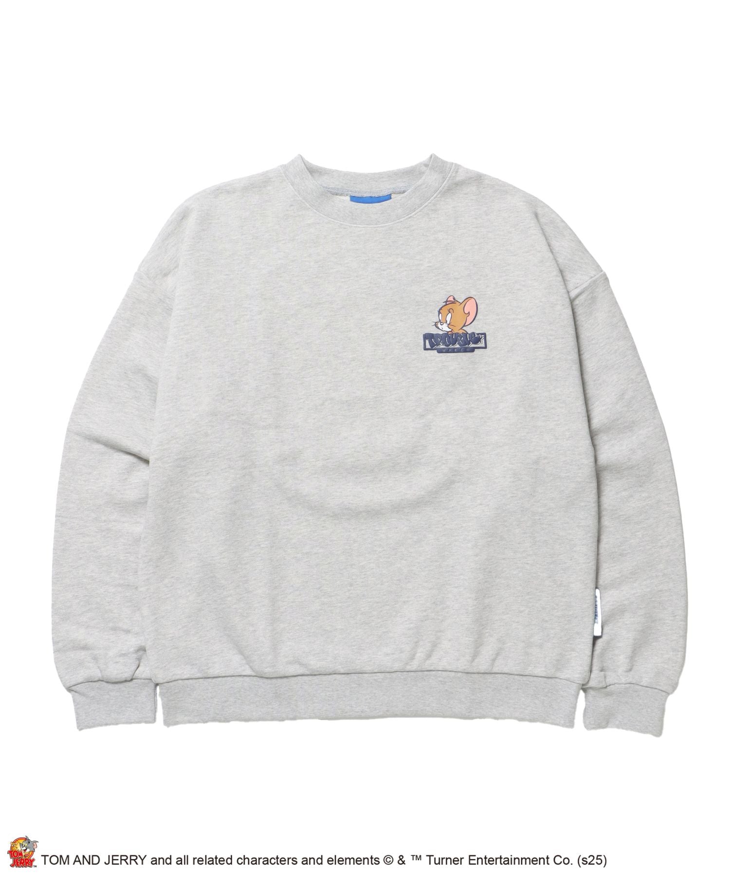 【SEQUENZ(シークエンズ)】TJ GRAFFITI C/N SWEAT オーバーサイズ プリント ビッグシルエット 裏起毛 長袖 クルーネック アッシュグレー