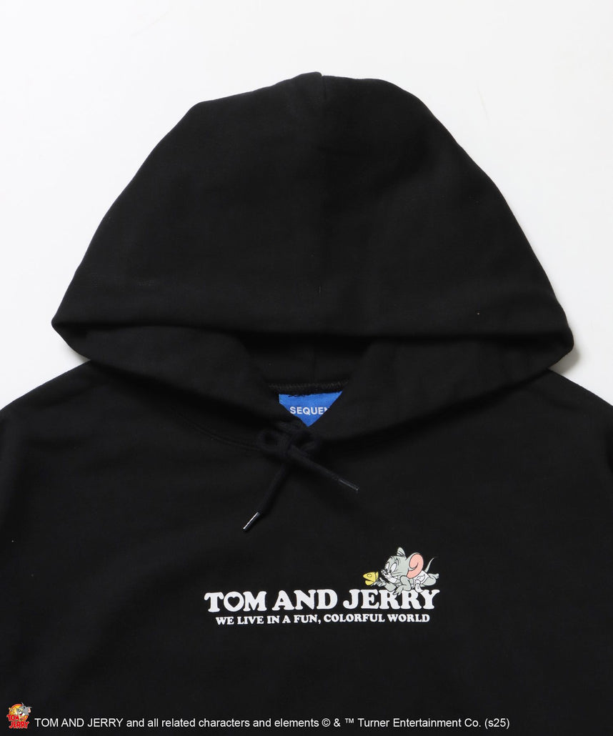 TJ HEART LOGO P/K / プルパーカー フーディ 刺繍 プリント 裏毛 ブラック