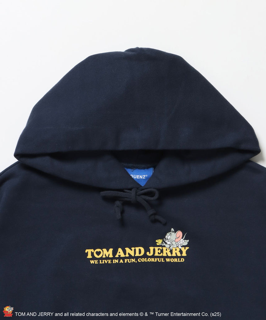 TJ HEART LOGO P/K / プルパーカー フーディ 刺繍 プリント 裏毛 ネイビー