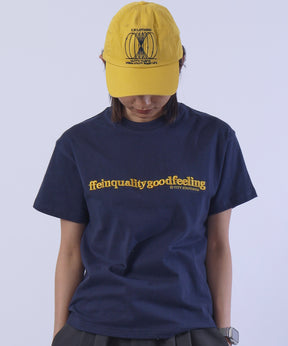 センターロゴ3D刺繍ショート丈Tシャツ / Tシャツ クルーネック 半袖 刺繍 シンプル 【短丈】 ネイビー