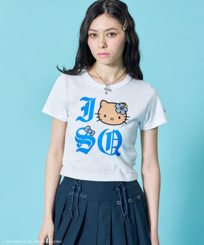 HK I LOVE “KI”TEE / ハローキティ キティちゃん 半袖 クルーネック プリント ワンポイント ホワイト