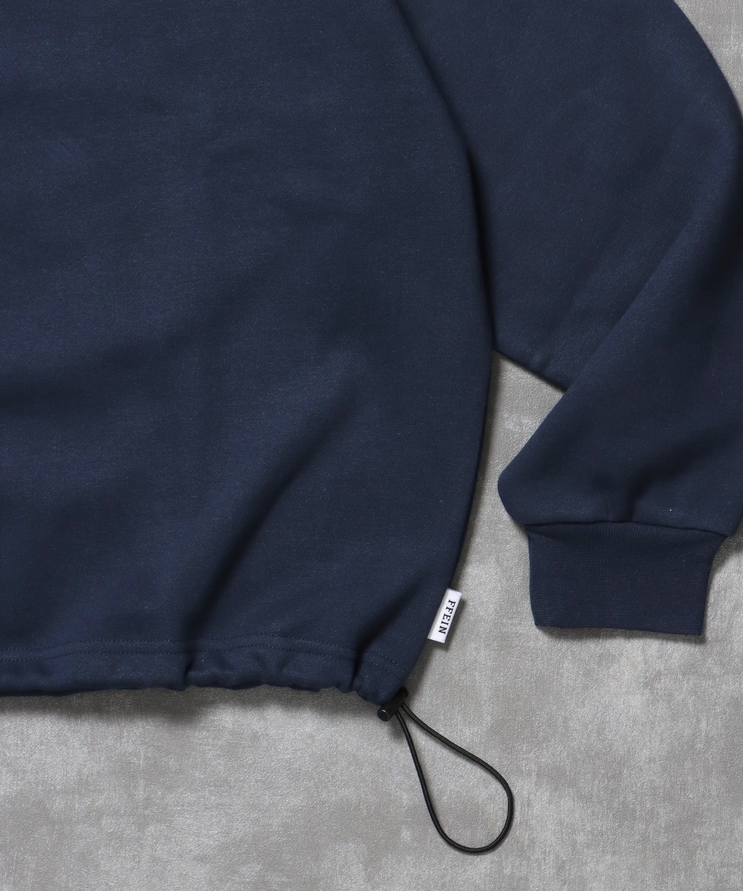 ヘビーウエイト3段ロゴドローコード付スウェット / スウェット トレーナー ロゴプリント ドローコード 裏起毛 ネイビー