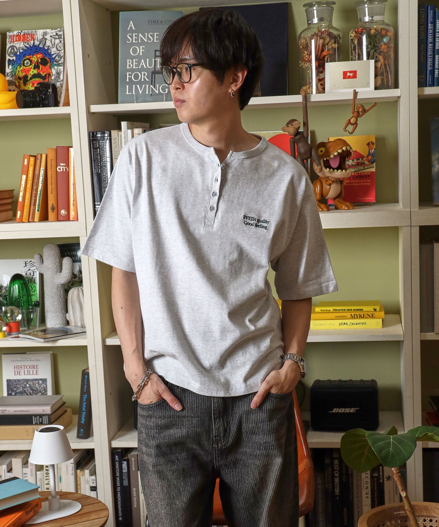 H178 Size:L アッシュグレー