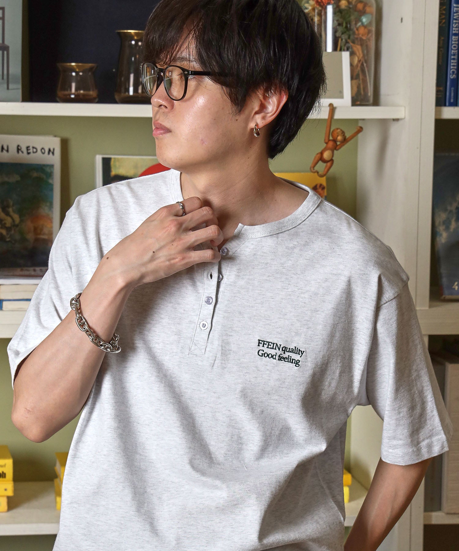H178 Size:L アッシュグレー