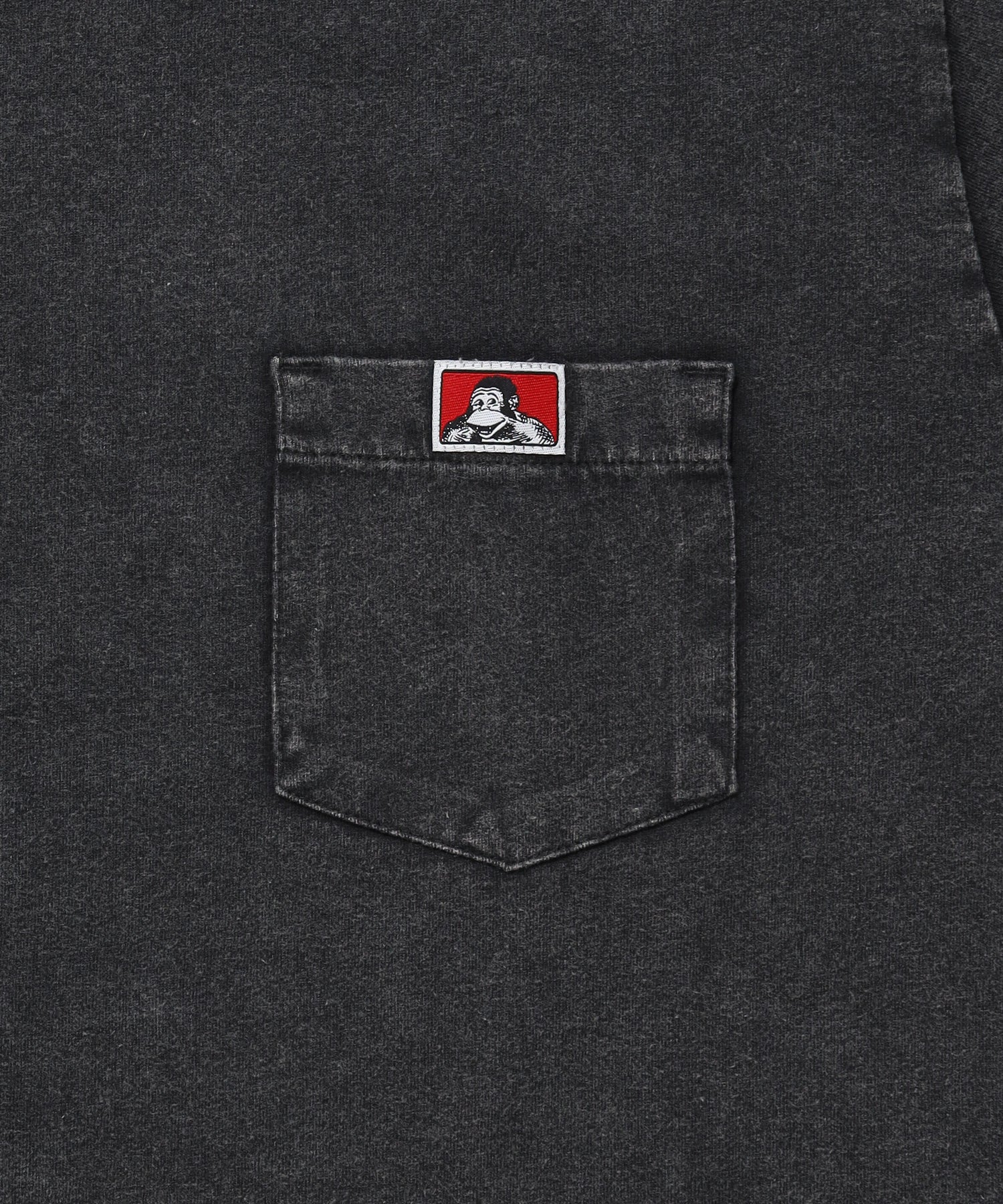 VNTG POCKET TEE / Tシャツ 半袖 クルーネック 加工 ワンポイント ユニセックス ポケット ブラック
