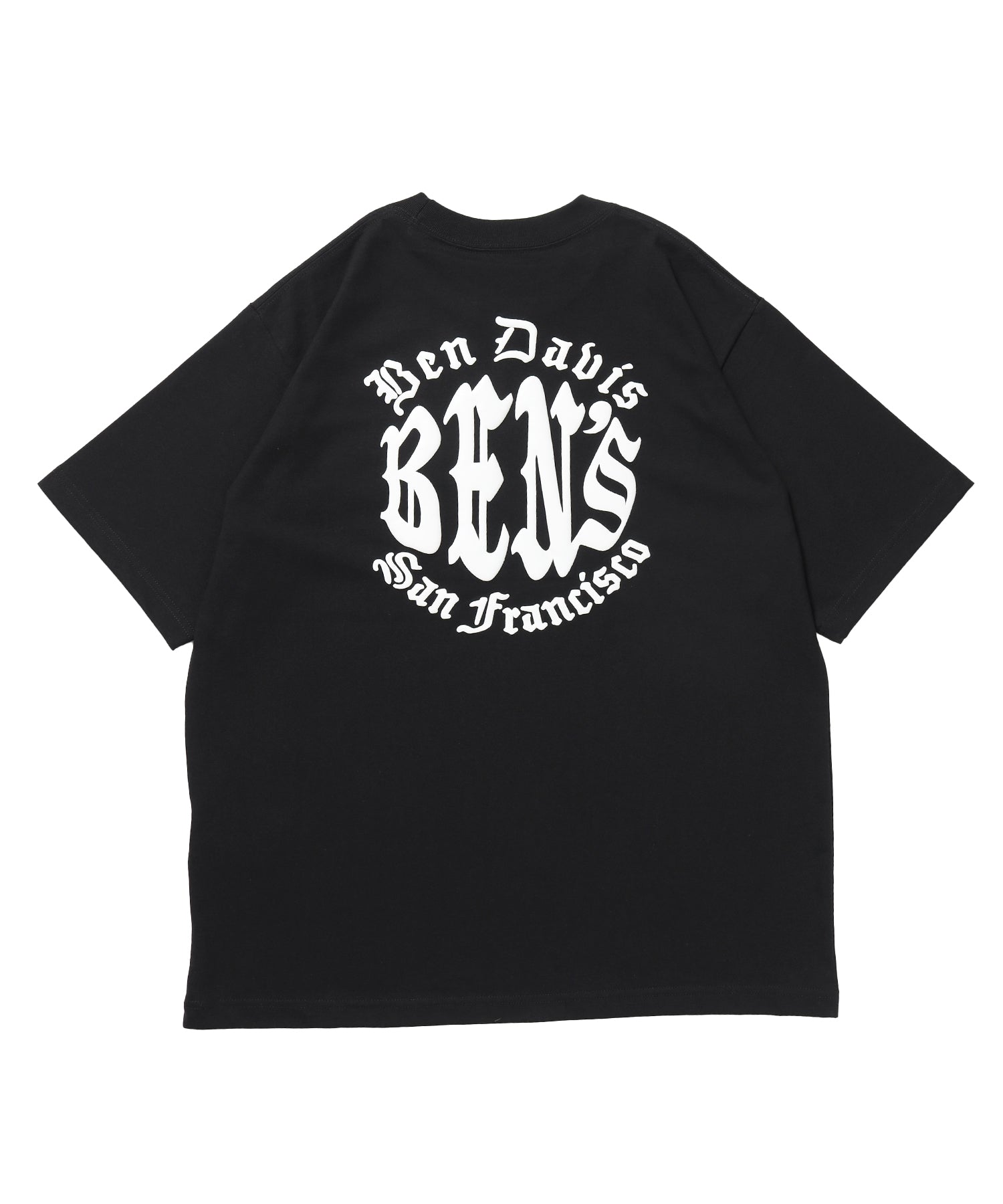 OLD CIRCLE TEE / Tシャツ 半袖 クルーネック 刺繍 ワンポイント ユニセックス オーバーサイズ ブラック