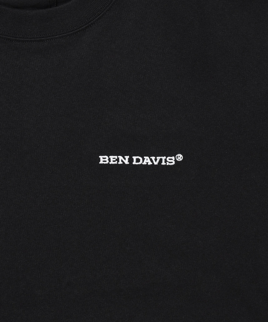 LABELS TEE / Tシャツ 半袖 クルーネック 刺繍 ワンポイント プリント ユニセックス オーバーサイズ ブラック