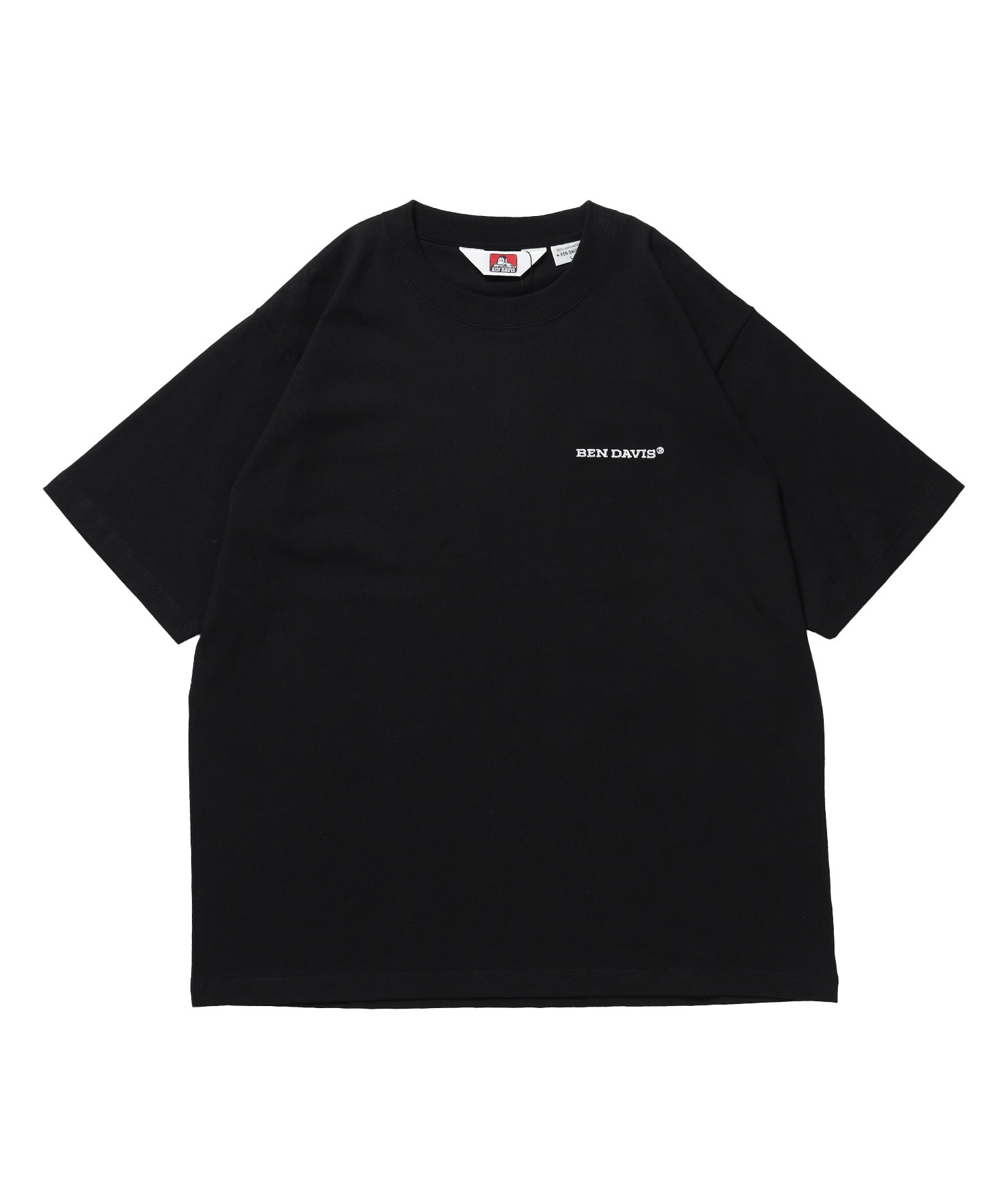 LABELS TEE / Tシャツ 半袖 クルーネック 刺繍 ワンポイント プリント ユニセックス オーバーサイズ ブラック