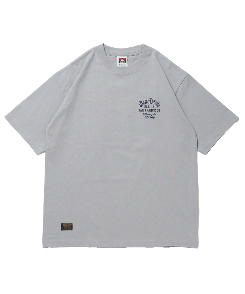 SOUVENIR EMB TEE / オーバーサイズ 半袖 クルーネック 刺繍 プリント ユニセックス ドロップショルダー ホワイト